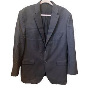 Jos A Bank Travelers Collection Tailored Fit Jacket Men Size 46L/40W Blue Gray